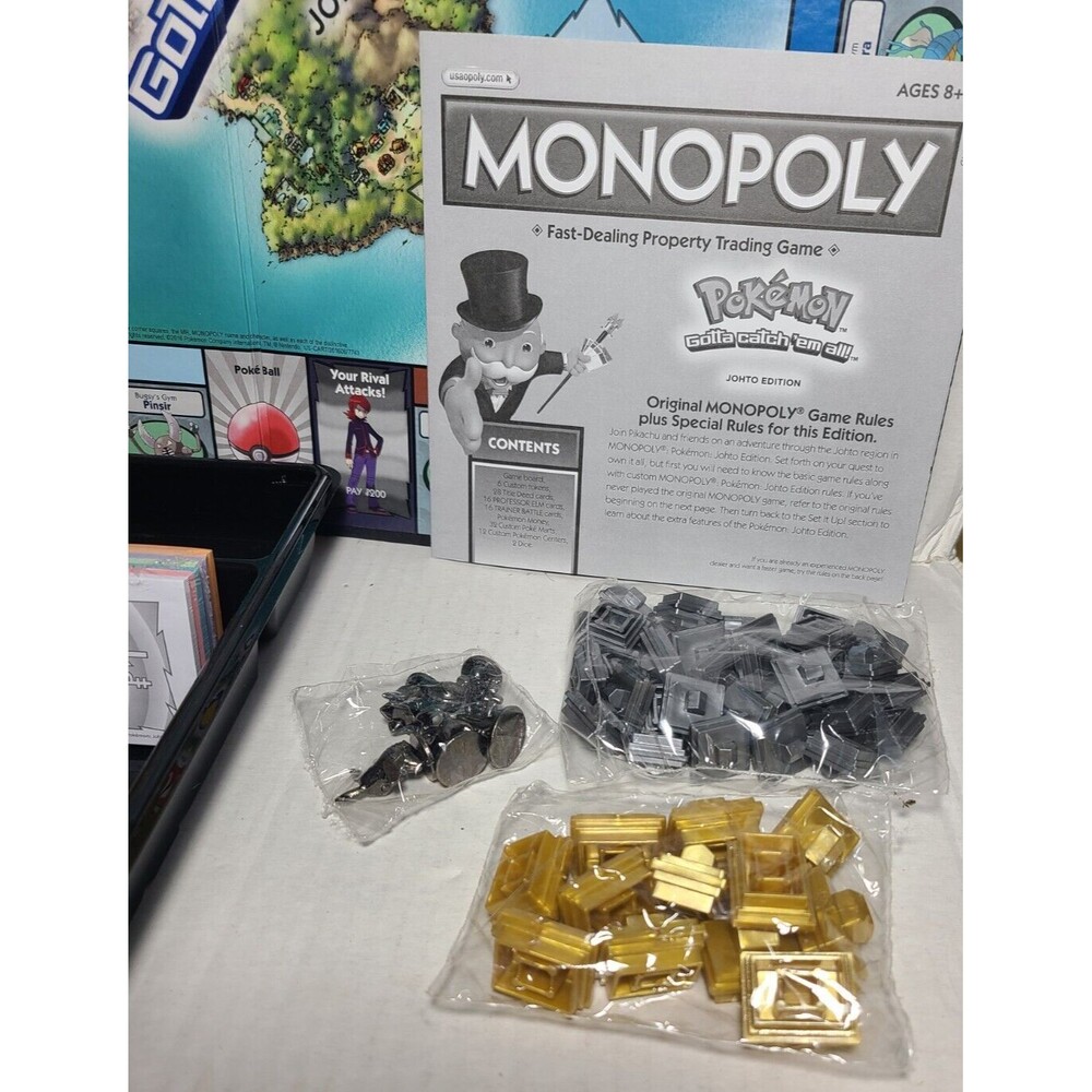 Pokémon Monopoly Johto Edition Complete Board Game RESEALED boardgame - Picture 6 of 7